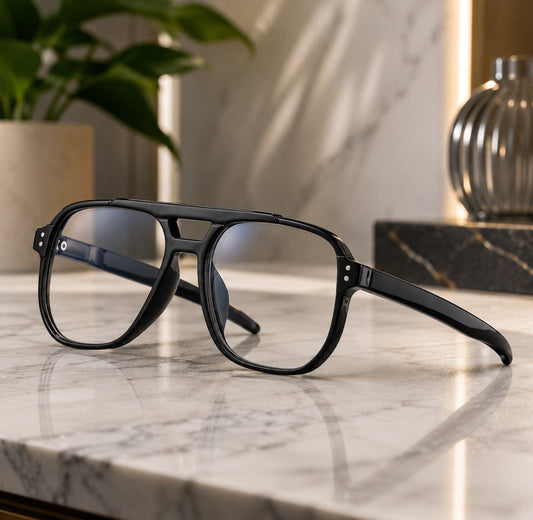 Reading glasses with spring hinge