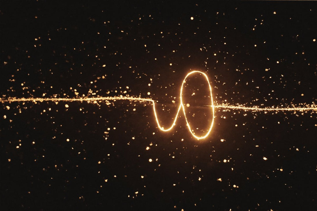 A gold thread forming from scattered light — building habits with ADHD