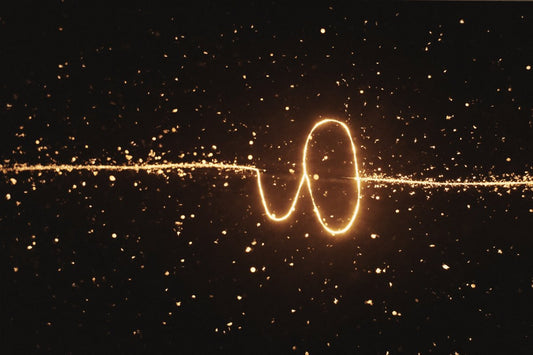 A gold thread forming from scattered light — building habits with ADHD