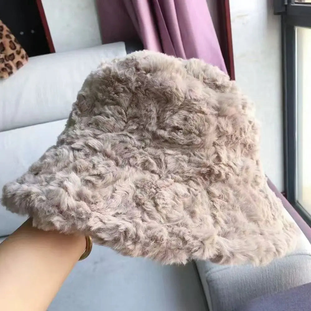 Furry Bucket Hat - Winter Plush