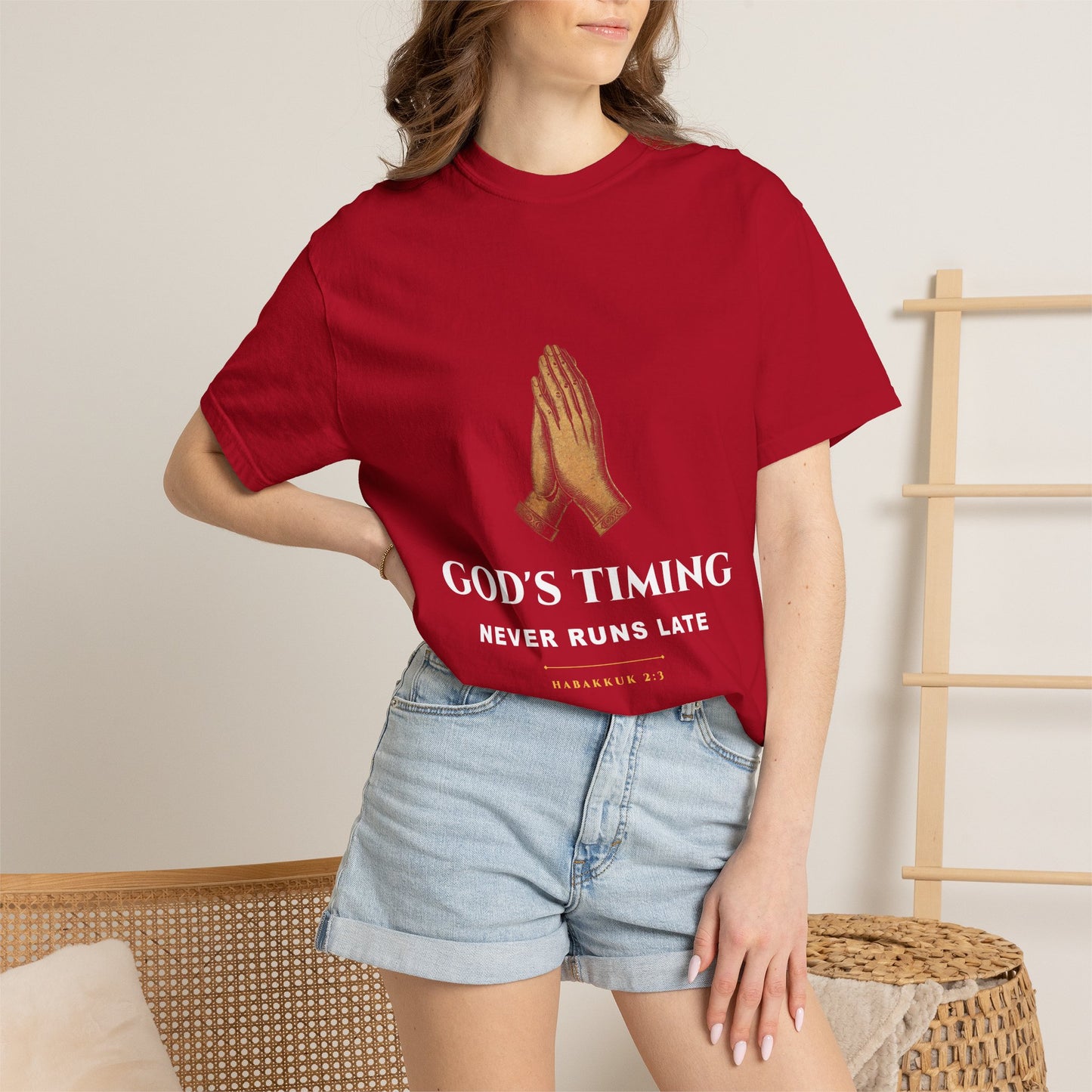God's Timing Praying Hands Tee