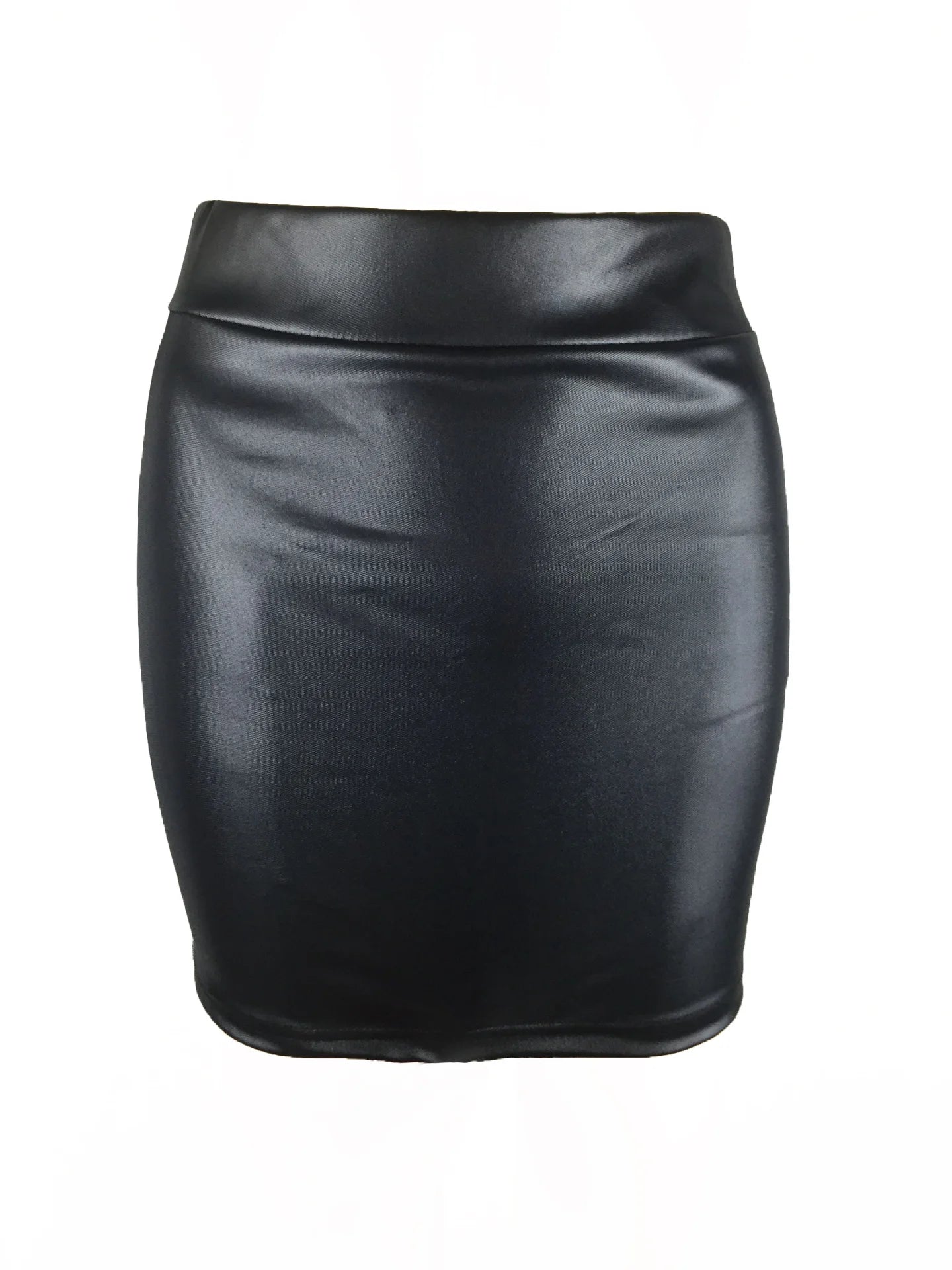 PU Leather High-Waist Mini Skirt
