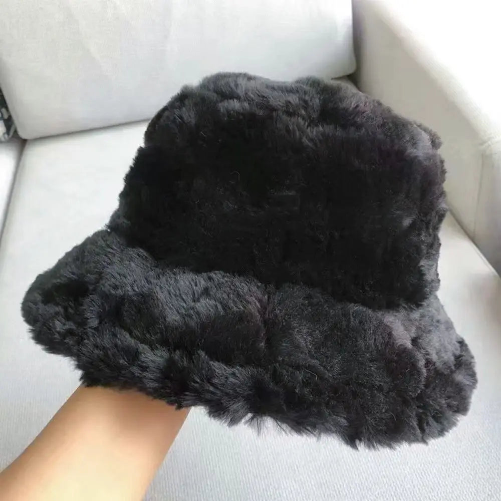Furry Bucket Hat - Winter Plush