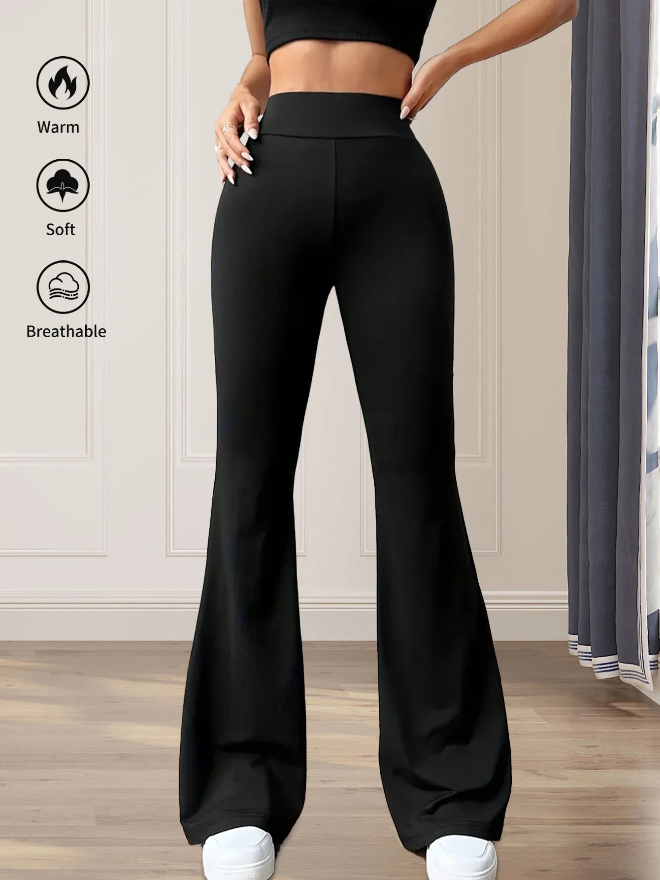 High-Waist Flared Pants