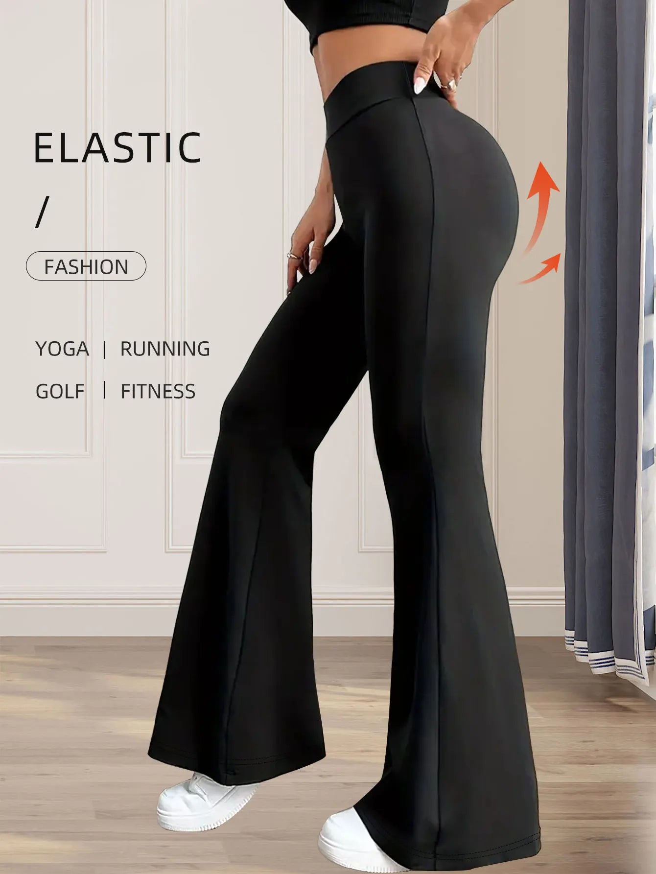 High-Waist Flared Pants