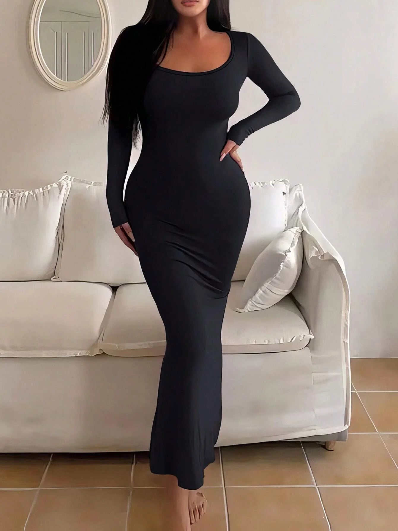 Long-Sleeve Bodycon Dress