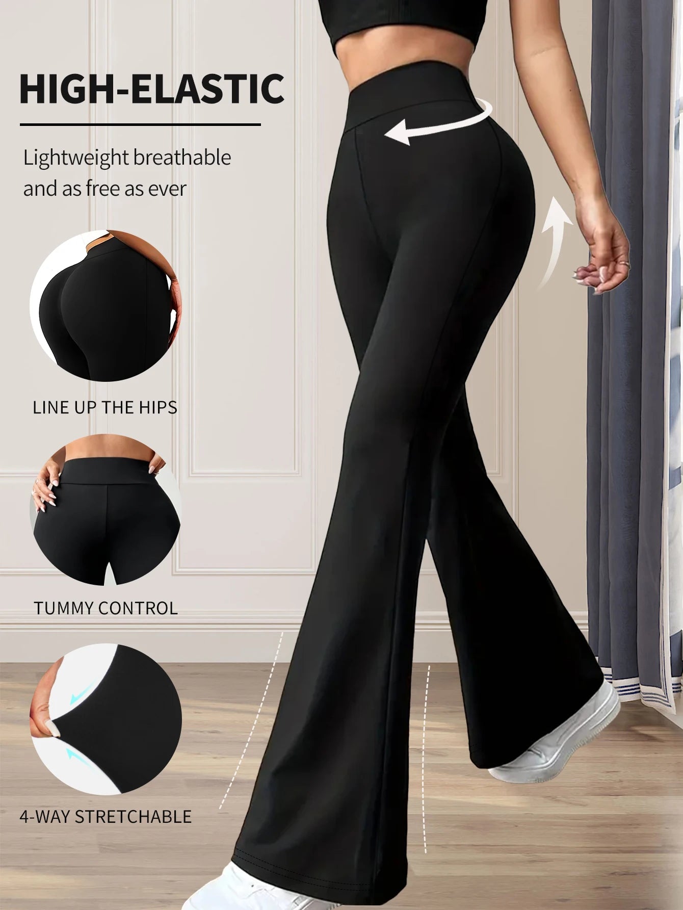 High-Waist Flared Pants