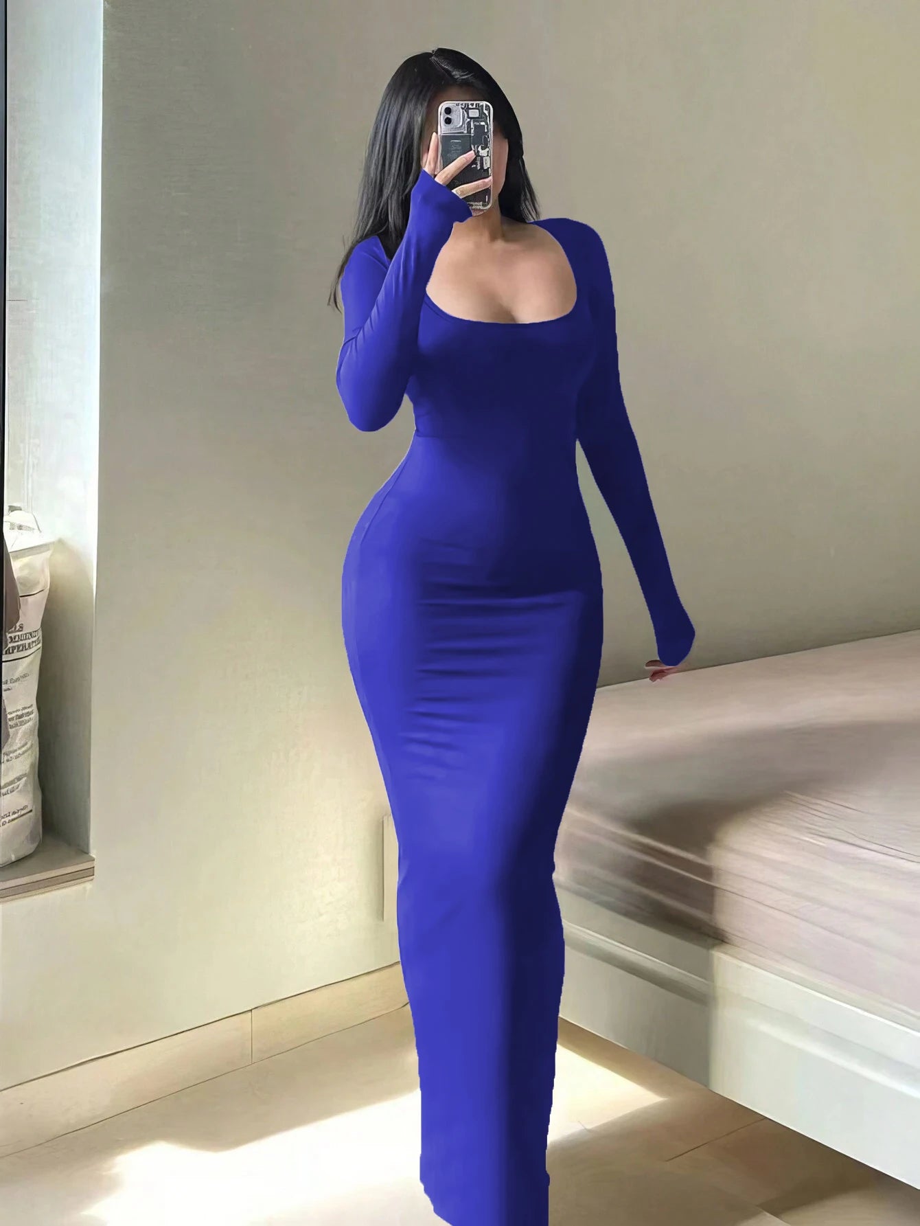 Long-Sleeve Bodycon Dress
