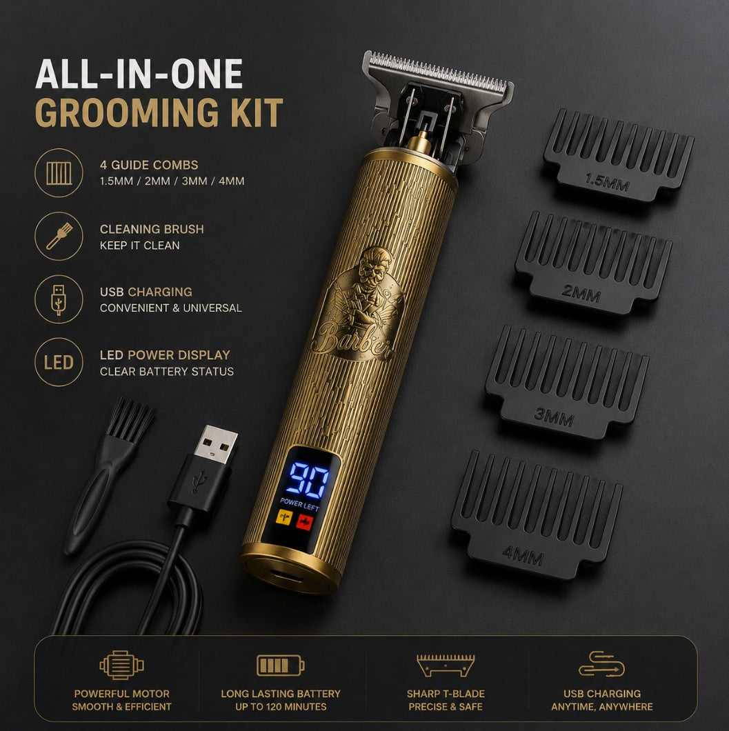 Cordless Hair Trimmer - USB-Charged