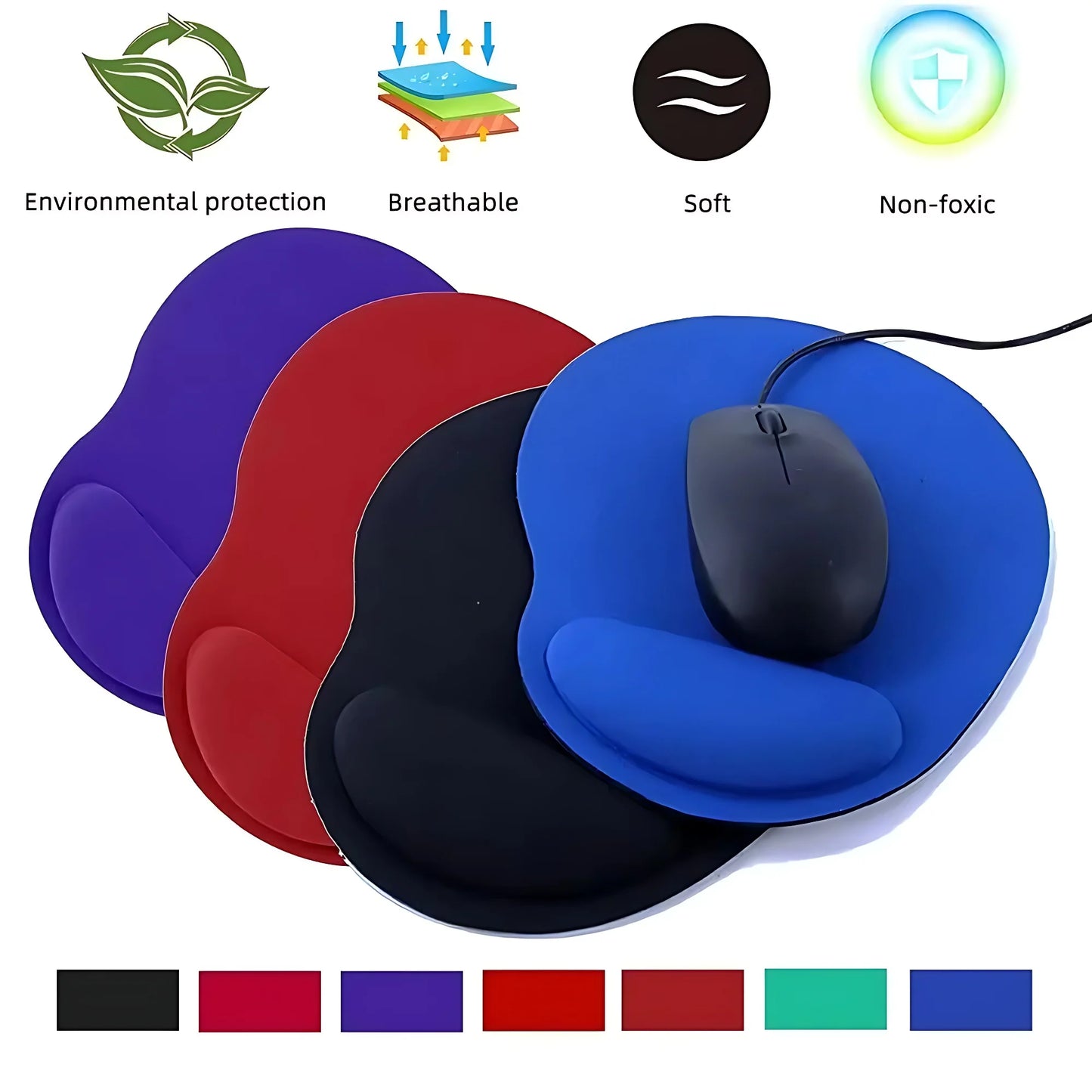 Ergonomic Wrist-Rest Mouse Pad