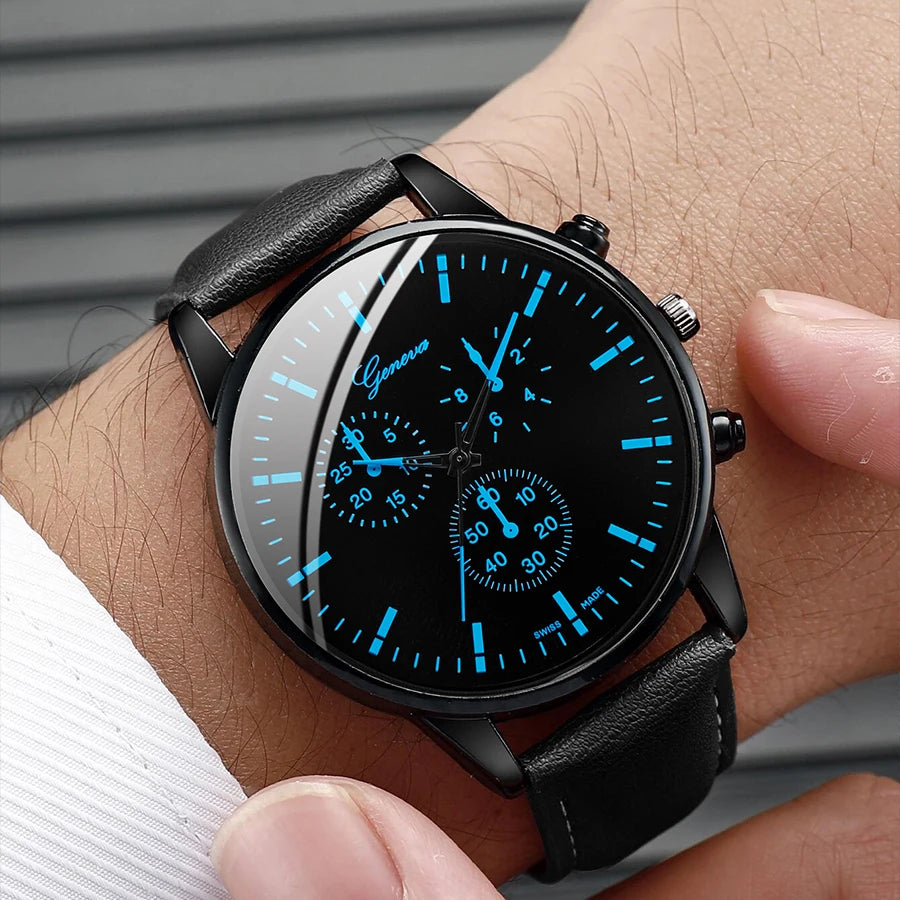 Men's Watch + Necklace + Bracelet Set