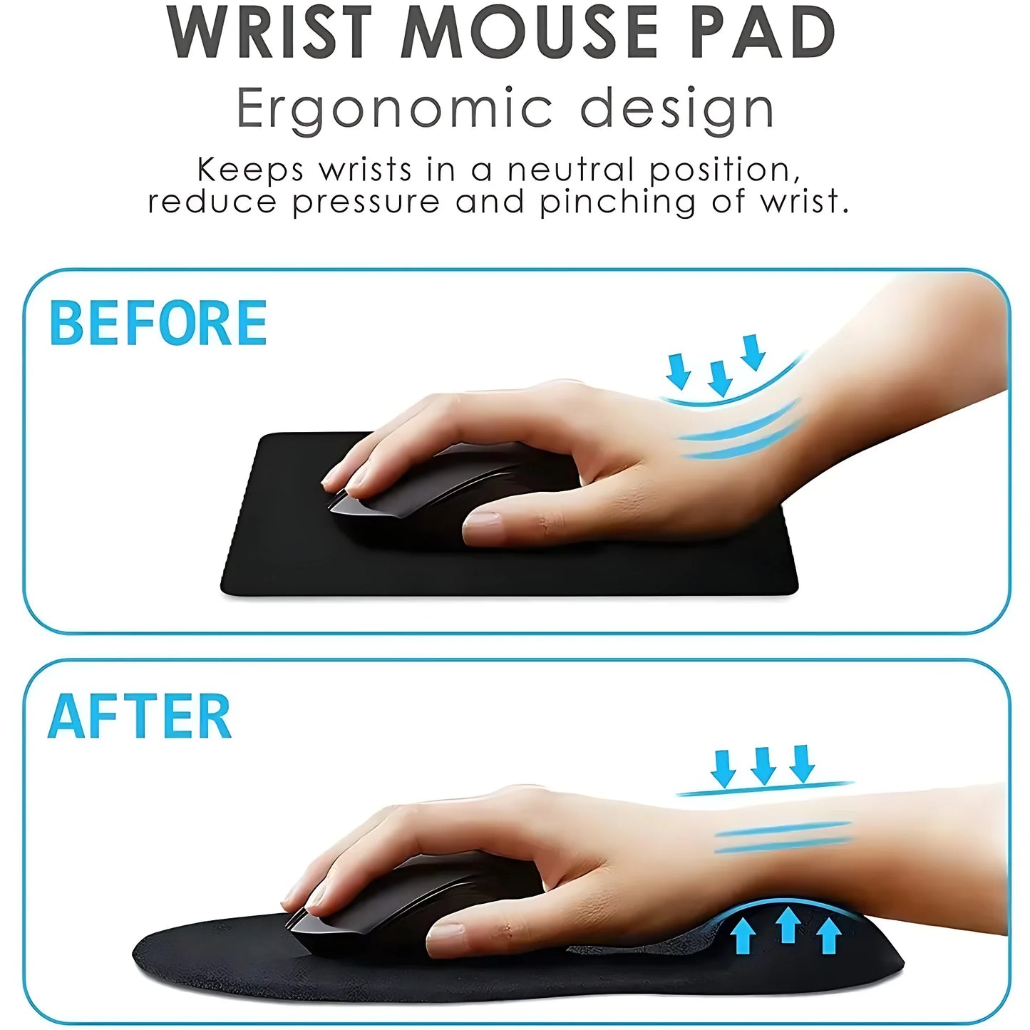 Ergonomic Wrist-Rest Mouse Pad