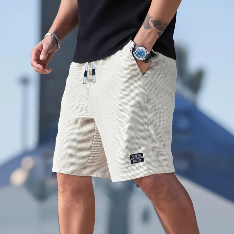 Textured Casual Shorts
