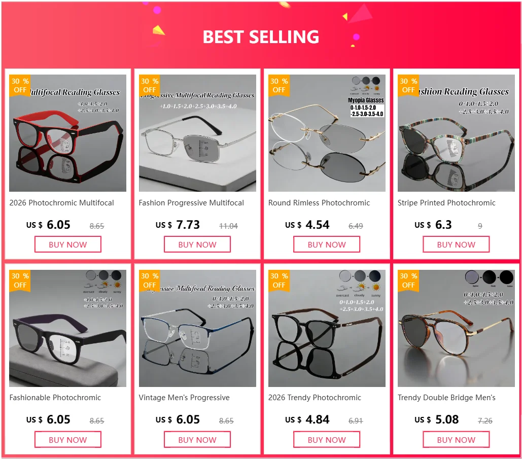 Progressive Reading Glasses - HD Lens