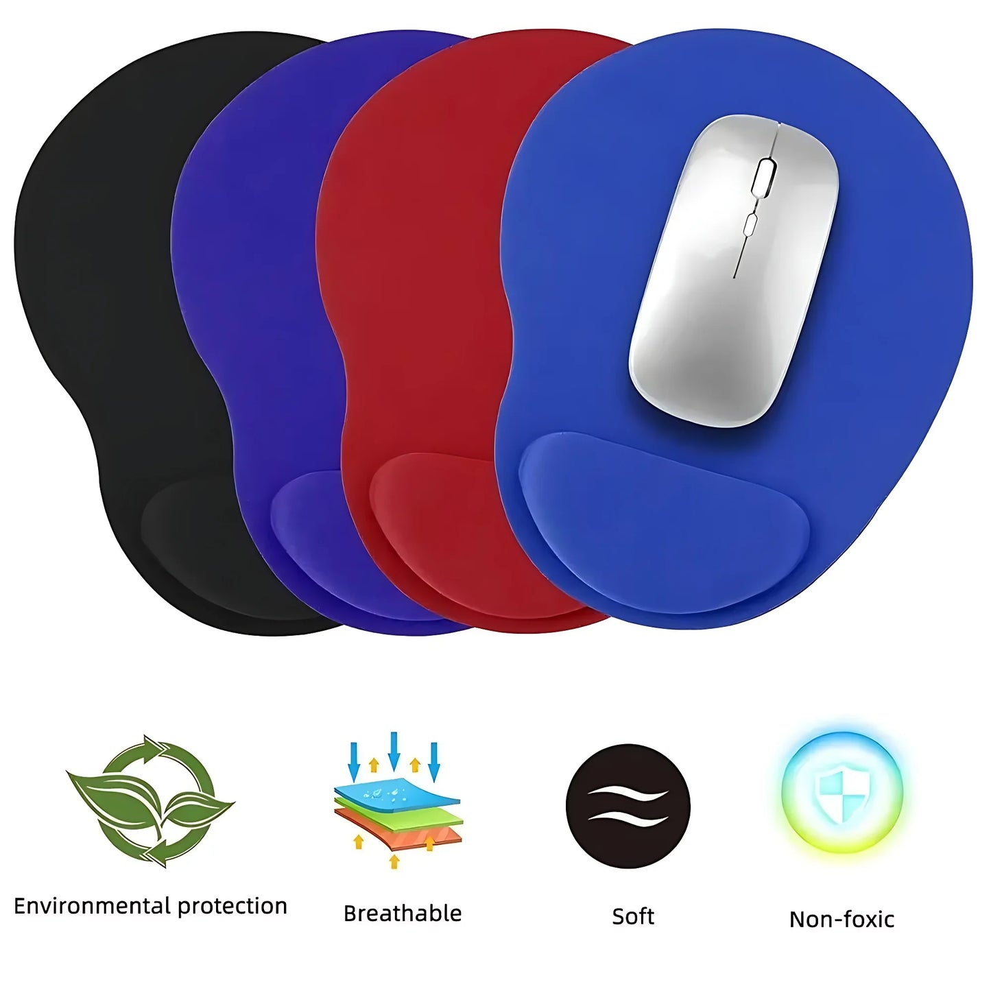 Ergonomic Wrist-Rest Mouse Pad