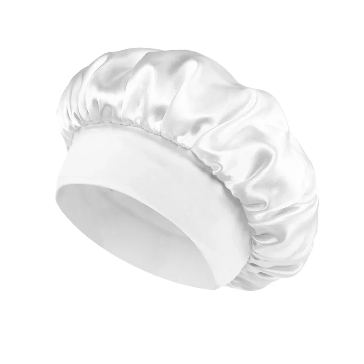 White Satin Sleep Bonnet