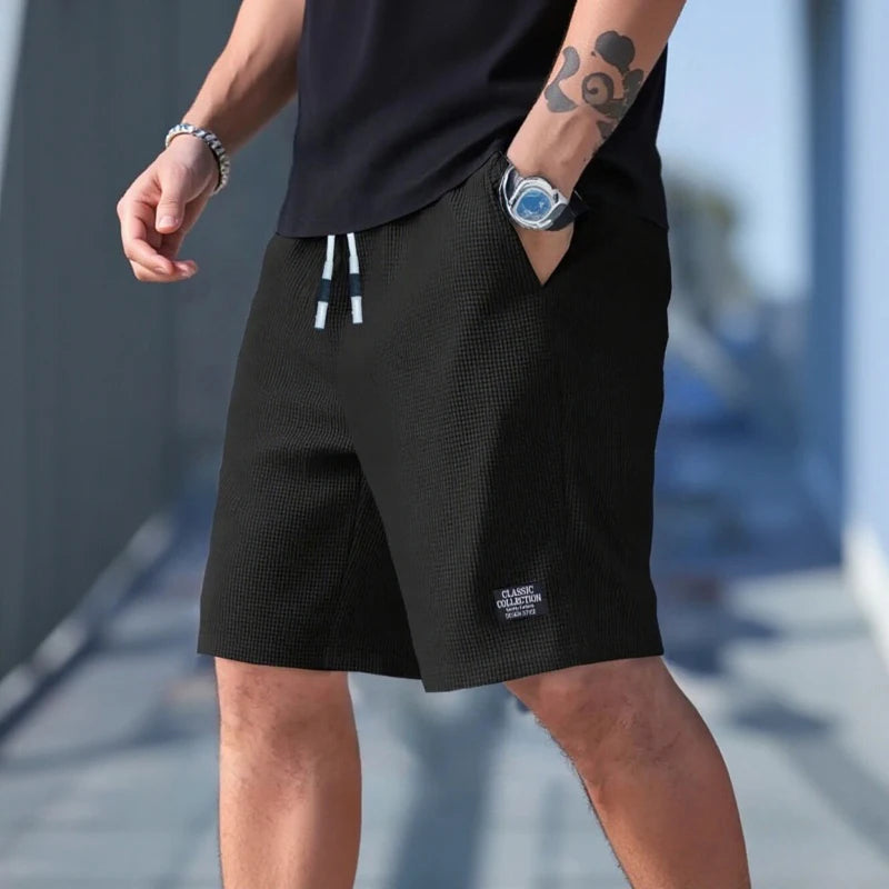 Textured Casual Shorts