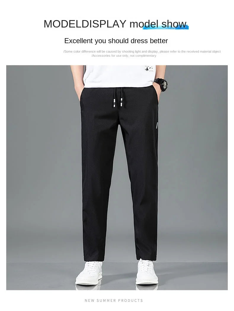 Ice-Silk Tailored Trousers
