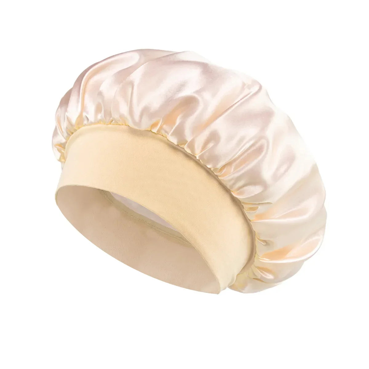 Beige Satin Sleep Bonnet