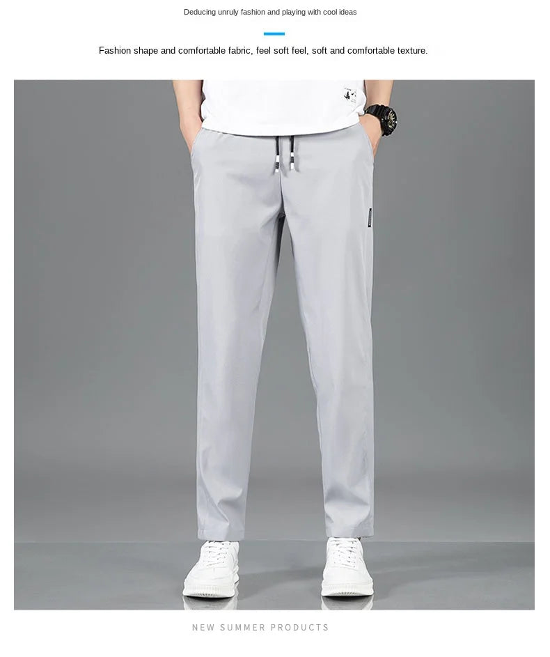 Ice-Silk Tailored Trousers