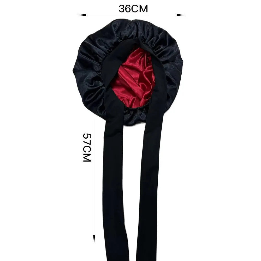 Double-Layer Satin Sleep Bonnet