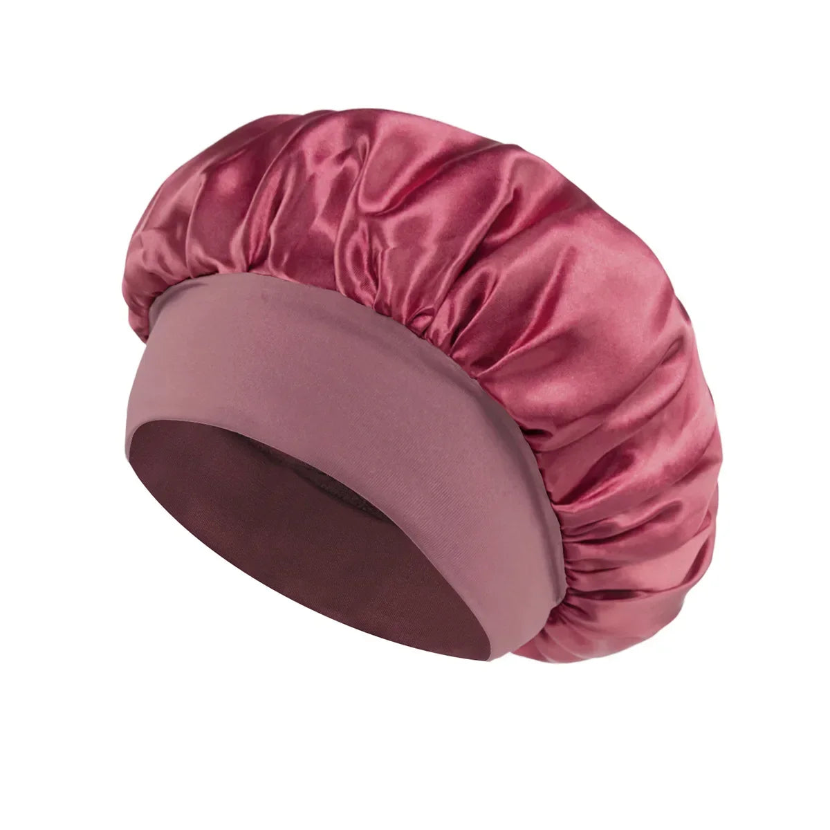 Leather Red Satin Sleep Bonnet