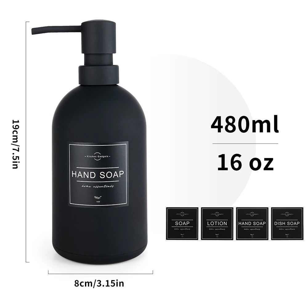 Matte Black Soap Dispenser - 16oz