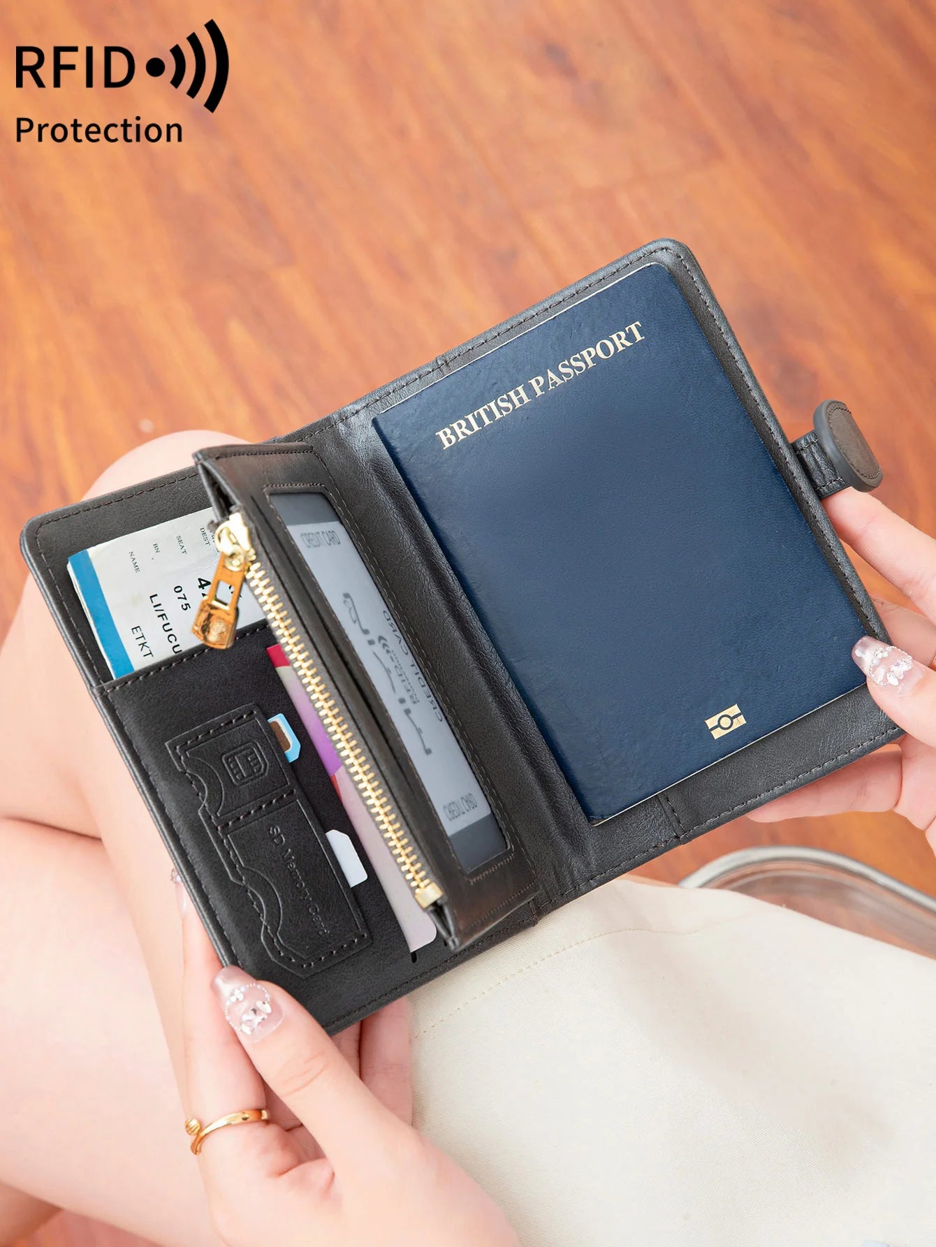 RFID Passport Holder - PU Leather