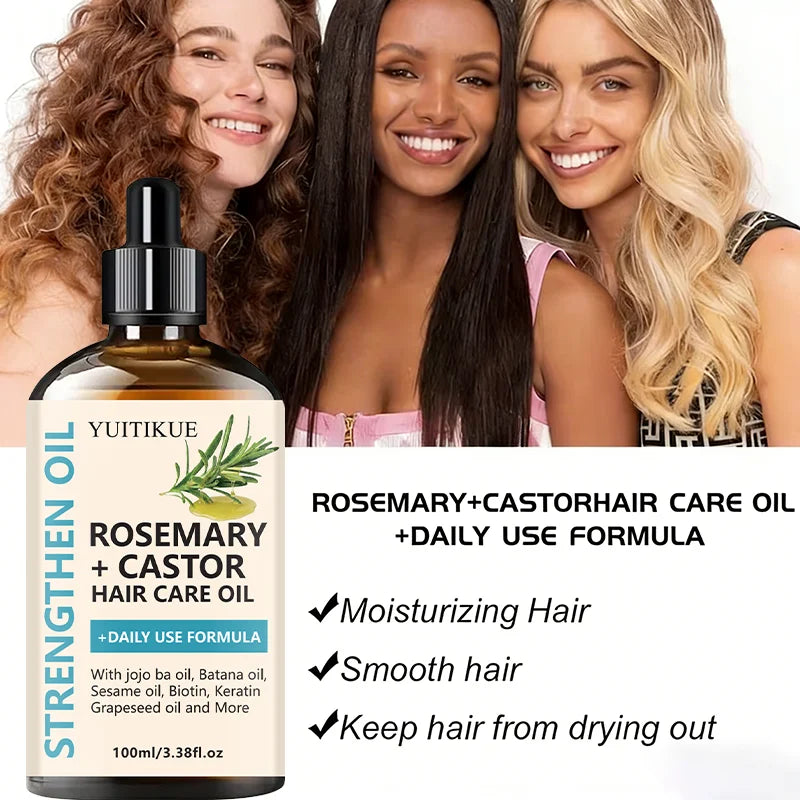 Rosemary + Castor Strengthening Hair Oil