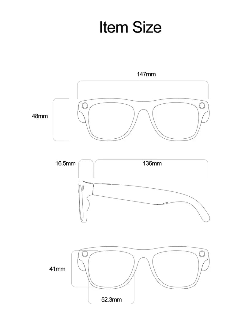 AI Camera Smart Glasses
