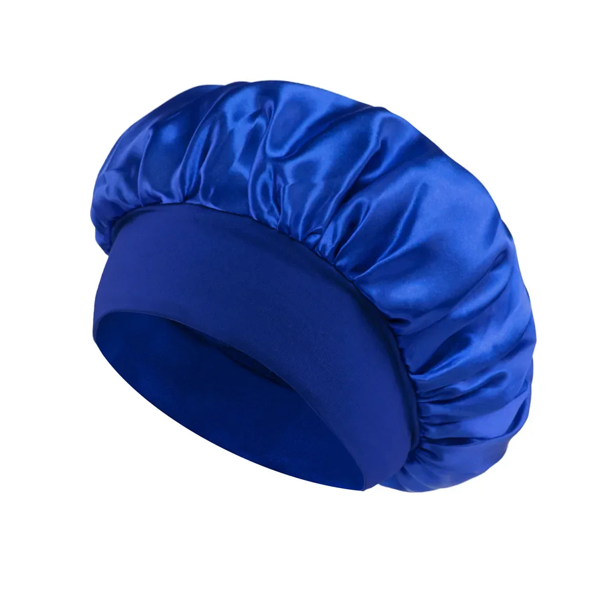 Royal Blue Satin Sleep Bonnet