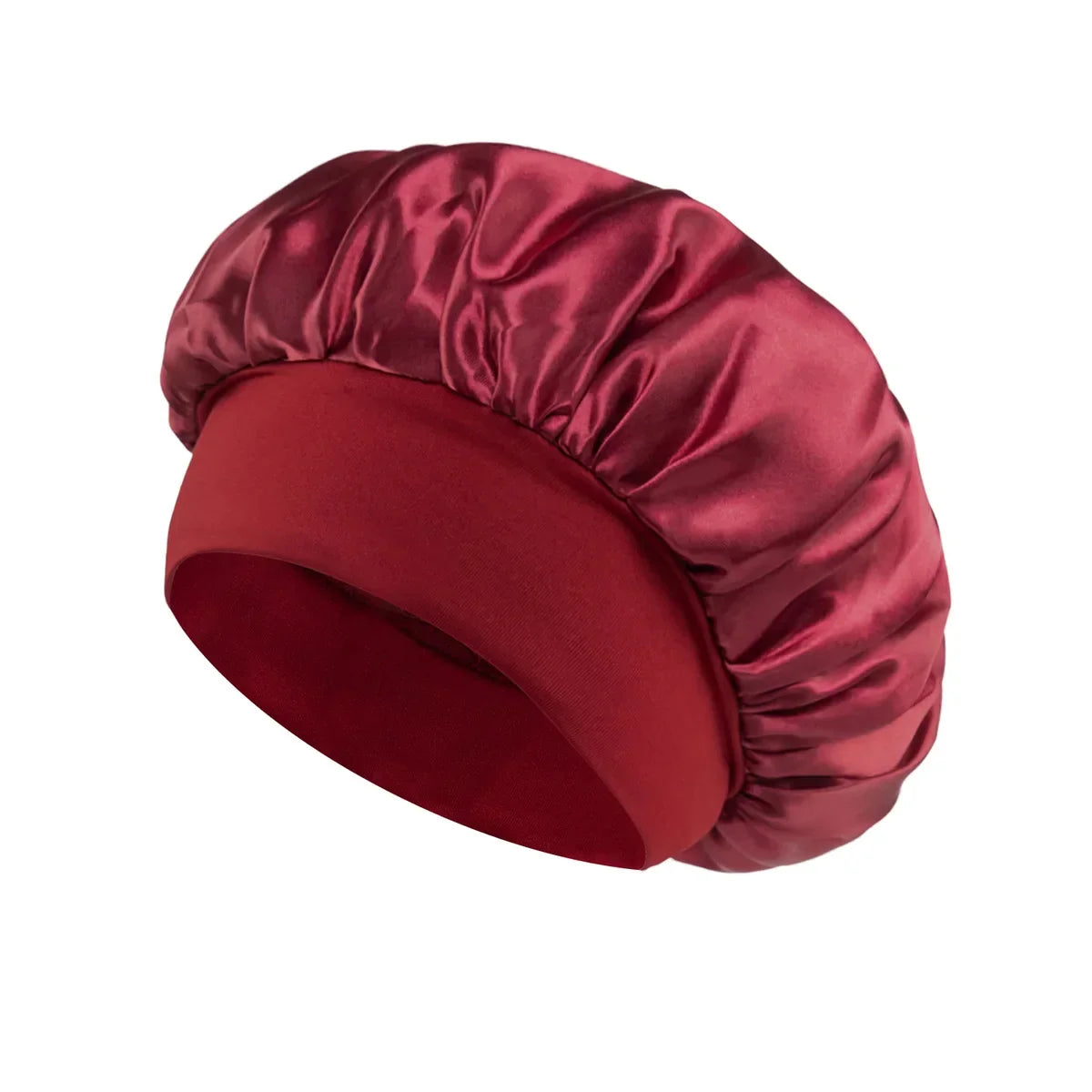 Wine Satin Sleep Bonnet