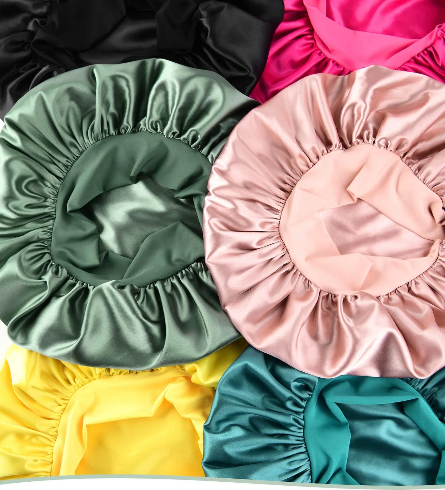 Double-Layer Satin Sleep Bonnet