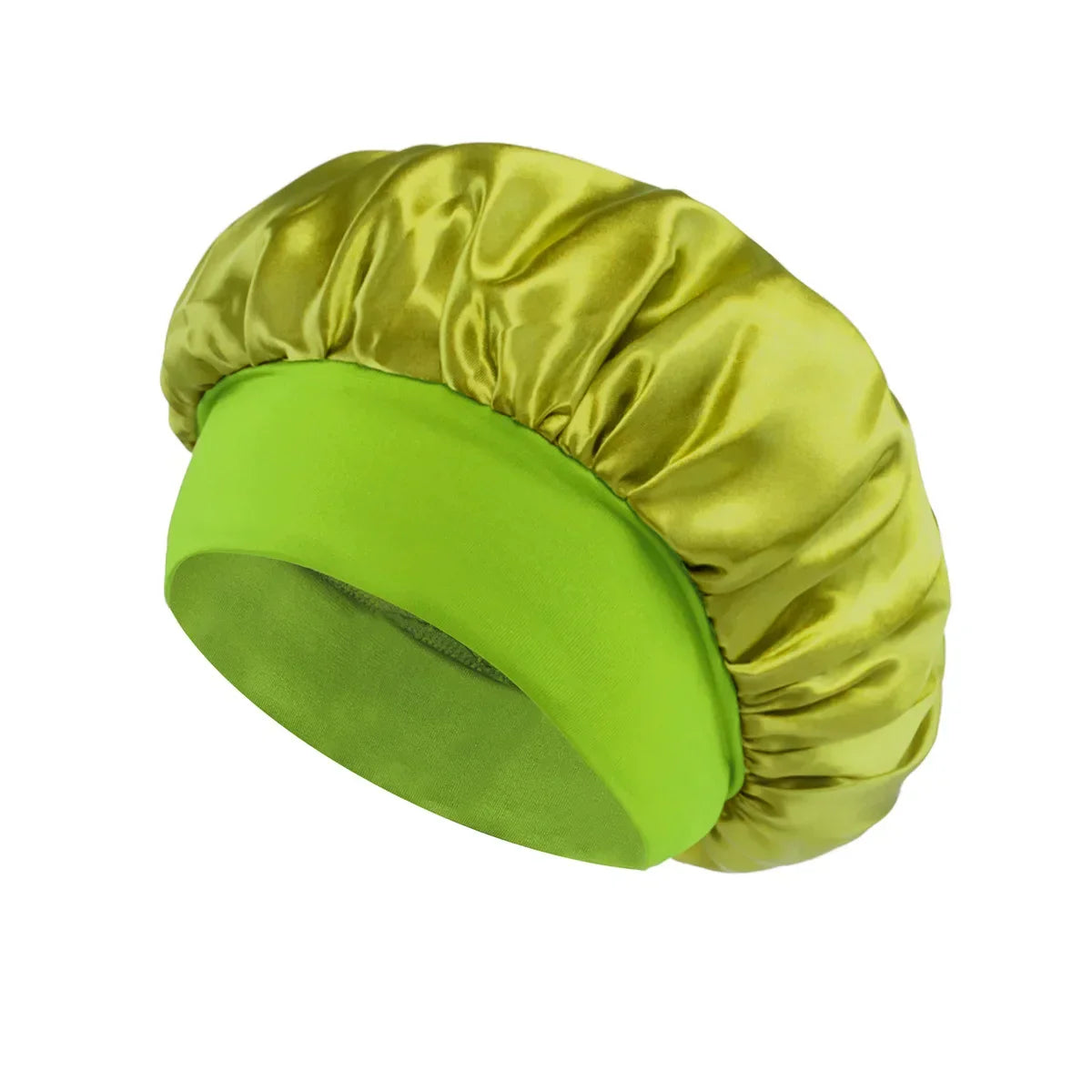 Grass Green Satin Sleep Bonnet