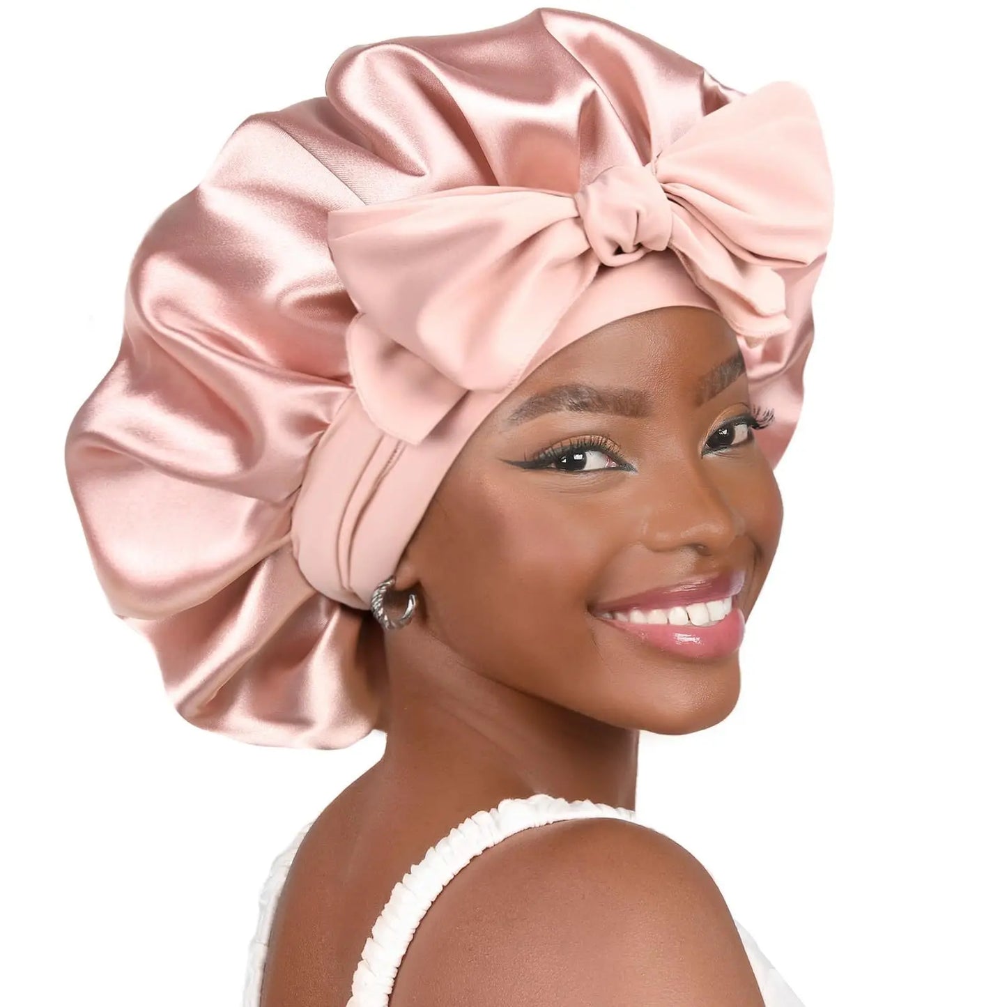 Double-Layer Satin Sleep Bonnet