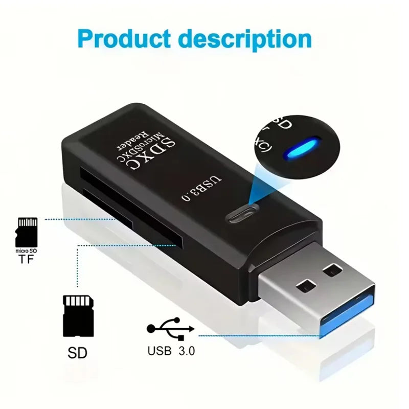 USB 3.0 SD & TF Card Reader