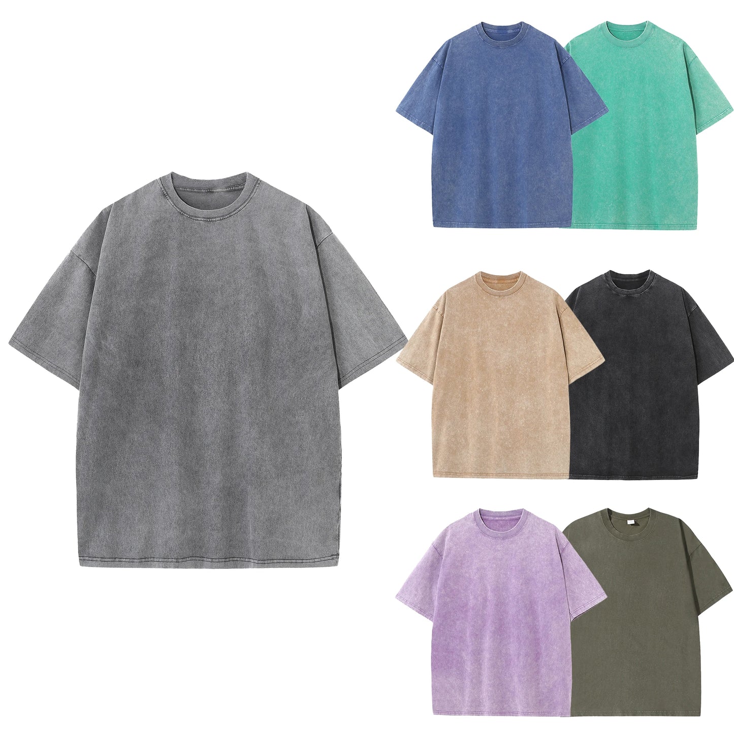 Distressed Drop-Shoulder Tee