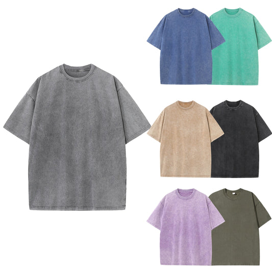 Distressed Drop-Shoulder Tee