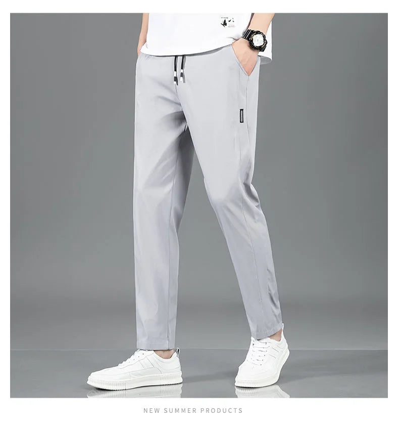 Ice-Silk Tailored Trousers