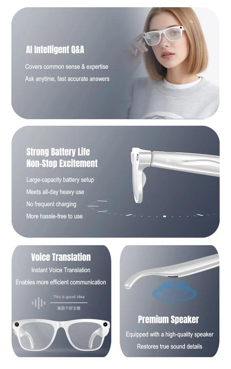 AI Camera Smart Glasses