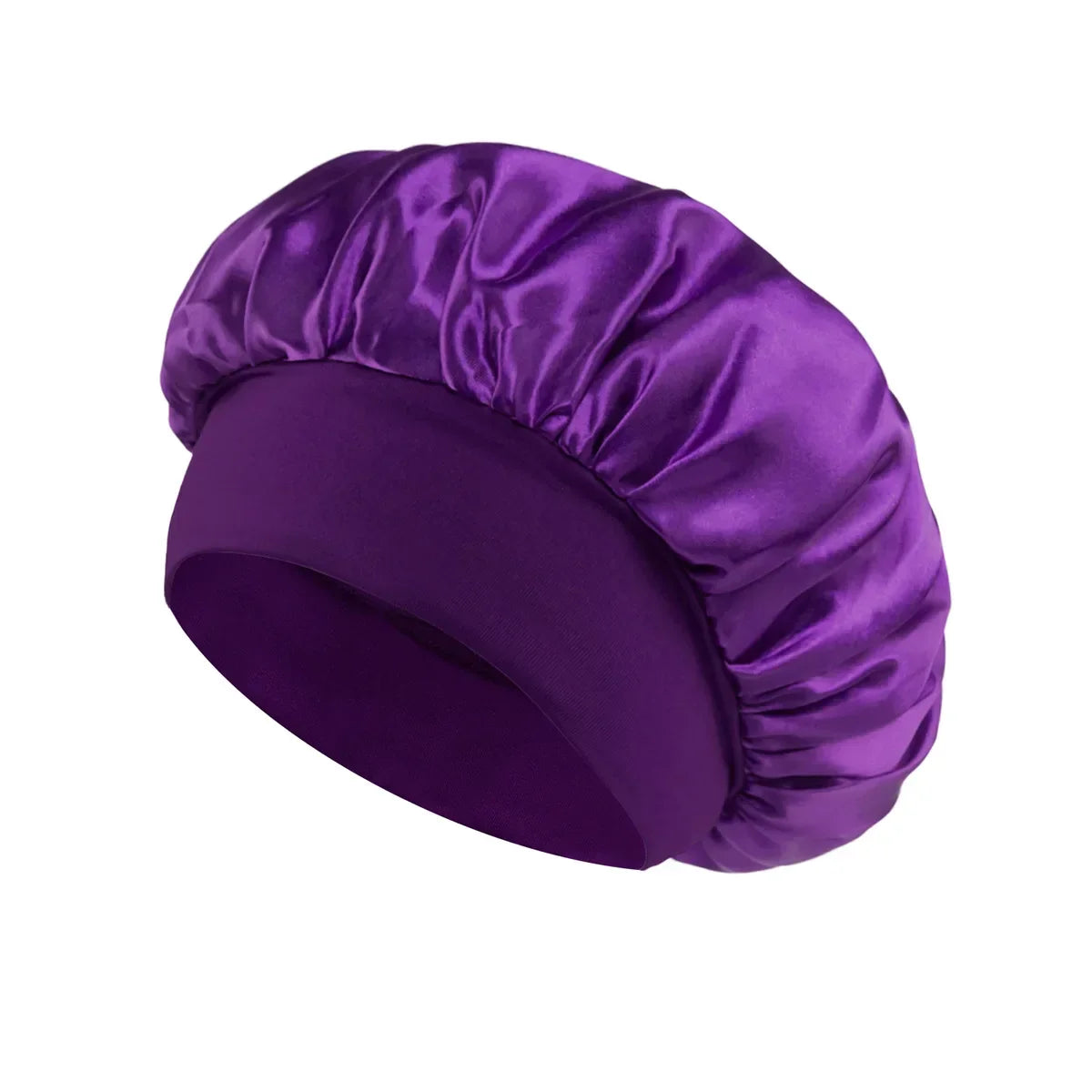 Purple Satin Sleep Bonnet