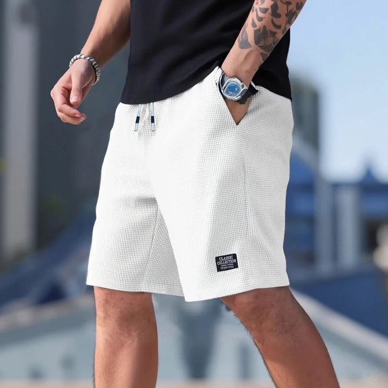 Textured Casual Shorts