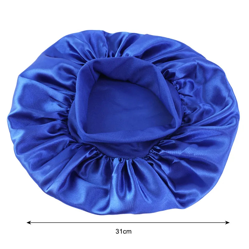 Wide-Brim Satin Nightcap