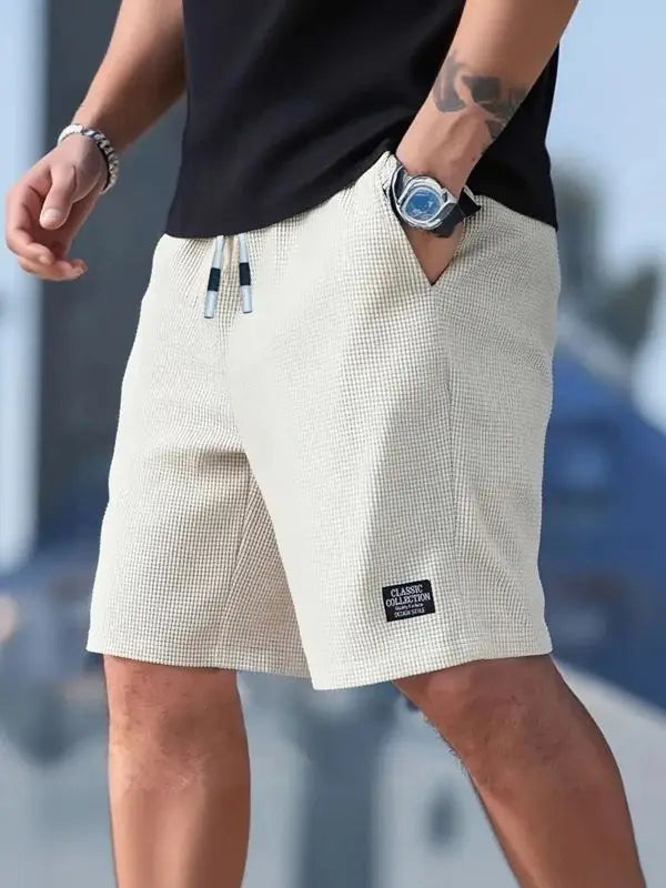 Textured Casual Shorts
