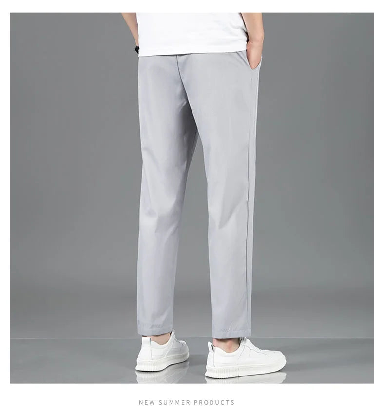 Ice-Silk Tailored Trousers