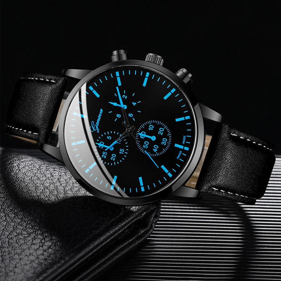 Men's Watch + Necklace + Bracelet Set