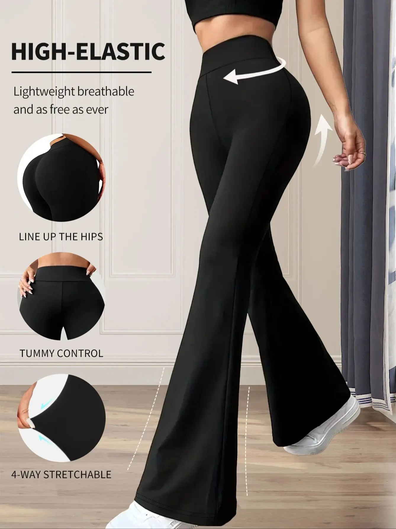 High-Waist Flared Pants