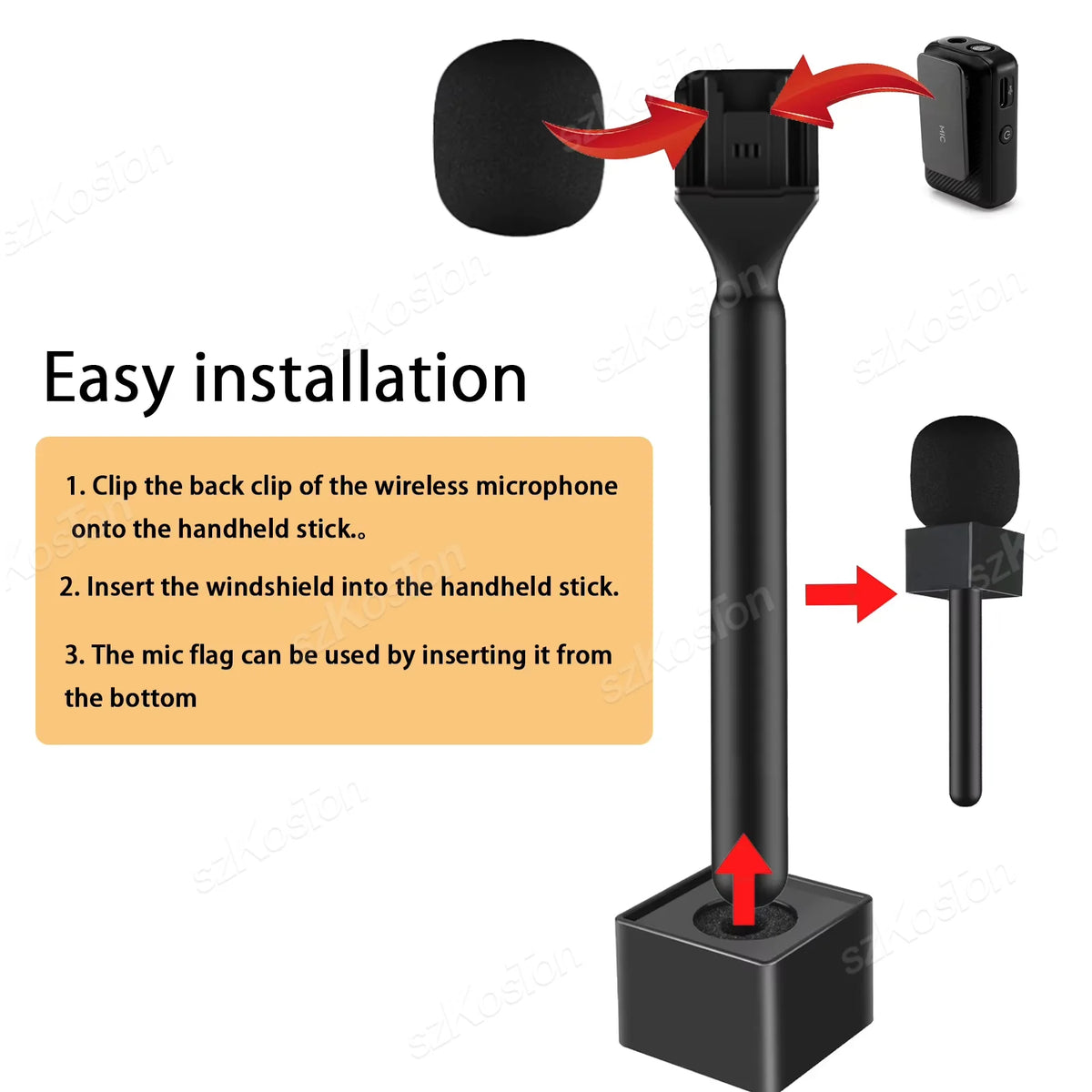 Lavalier Mic Handheld Adapter