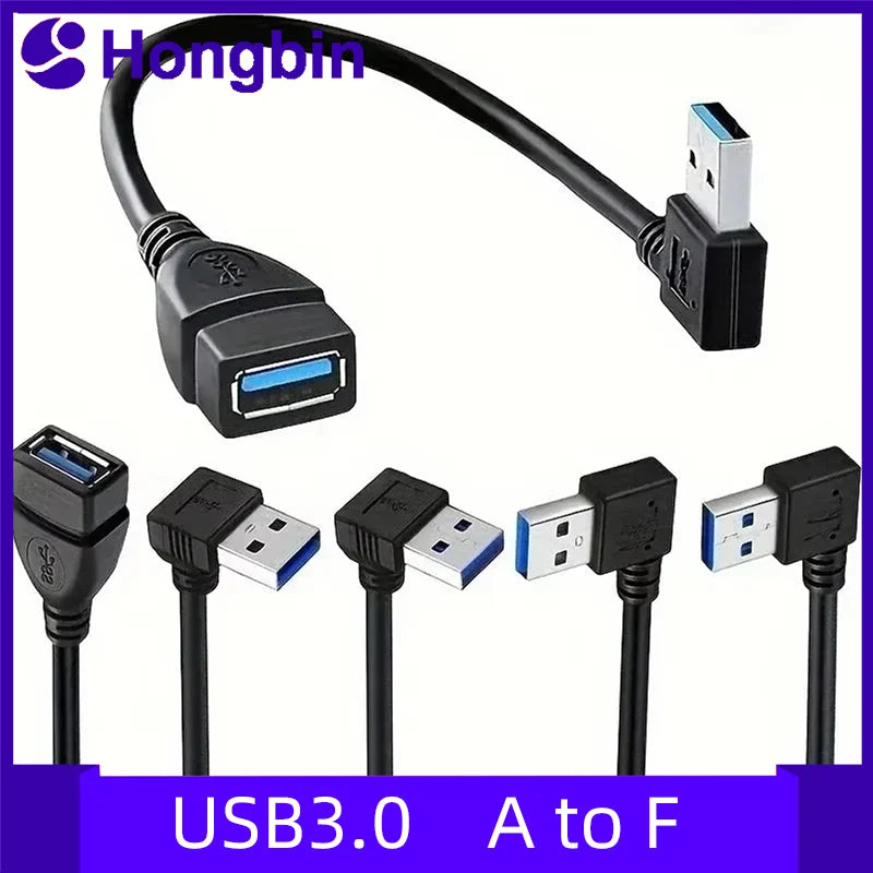 USB 3.0 Right-Angle Extension Cable