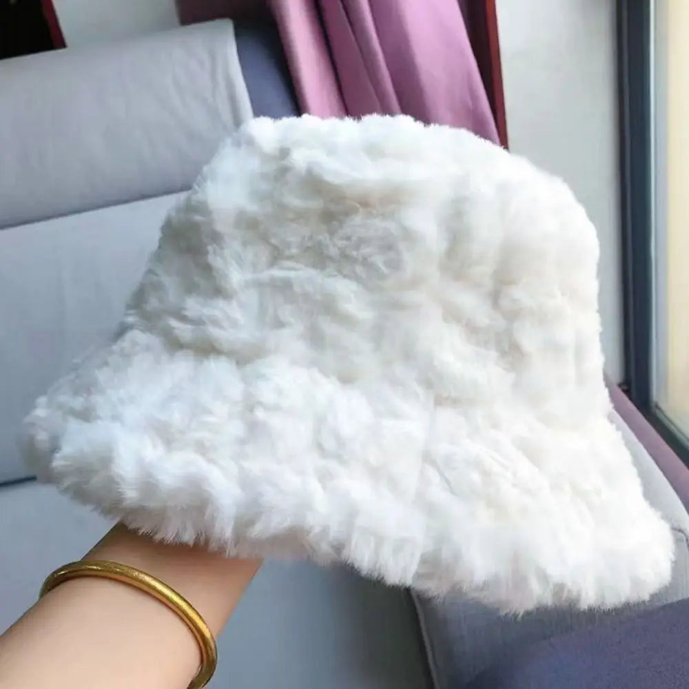 Furry Bucket Hat - Winter Plush